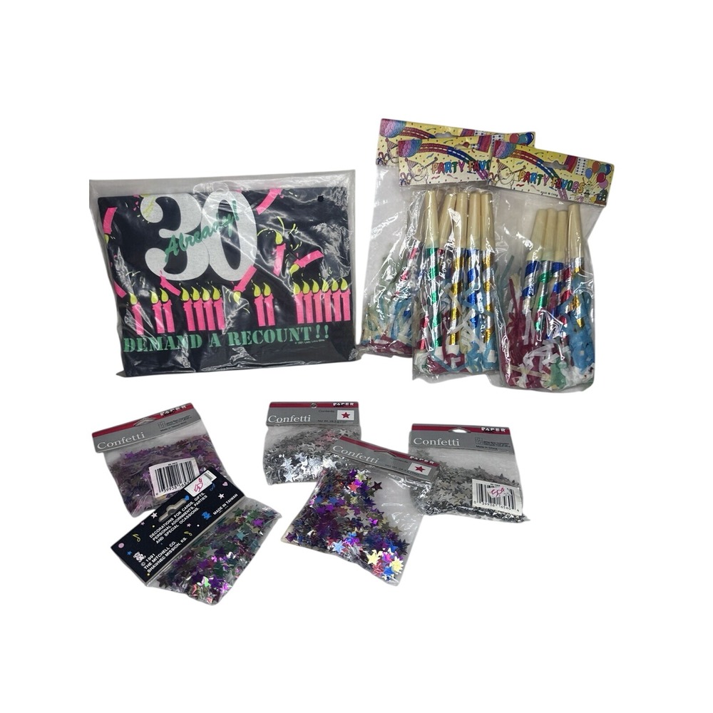 30th Birthday Party Supplies Lot Napkins Blowouts Confetti Decorations